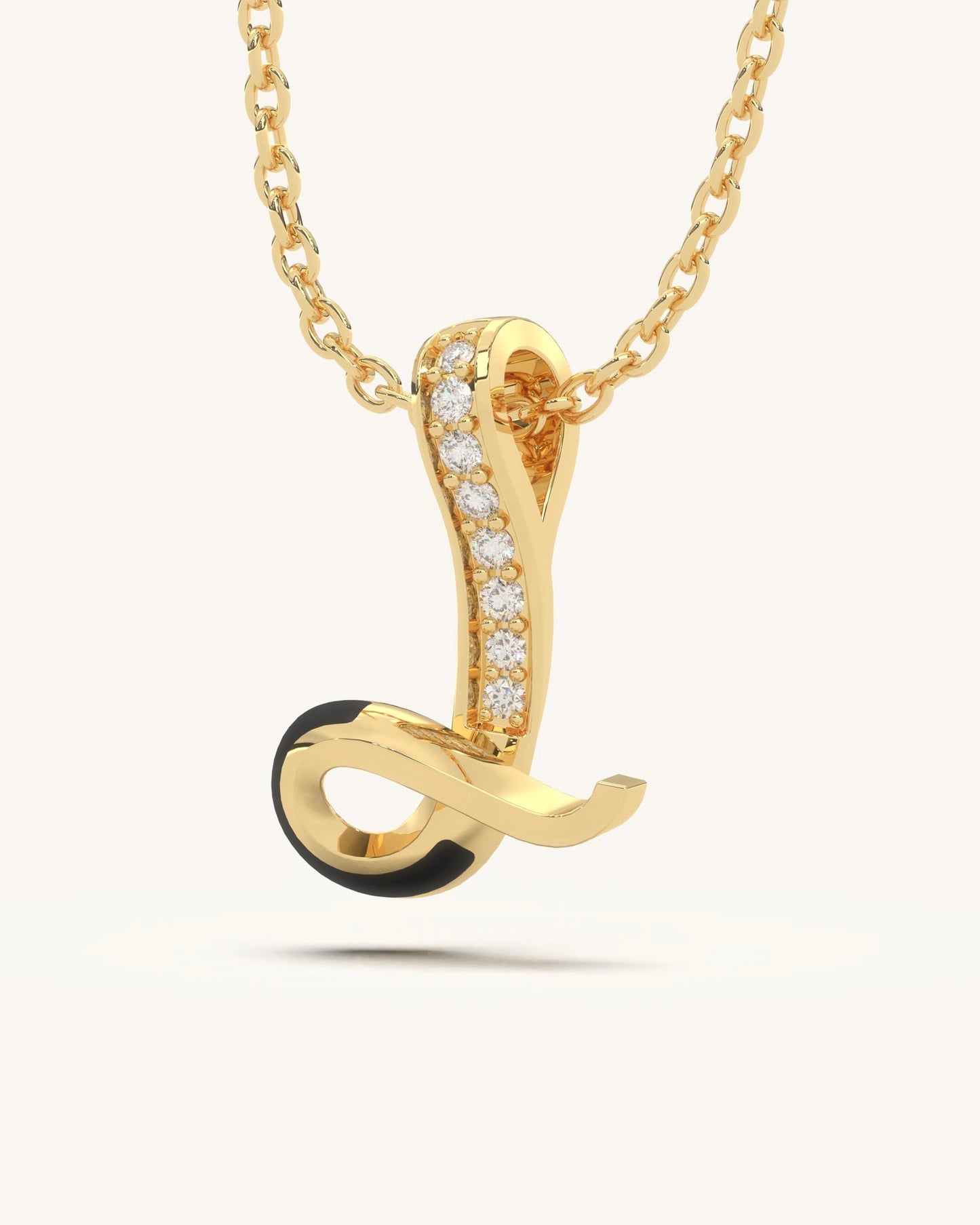 L Curl Necklace
