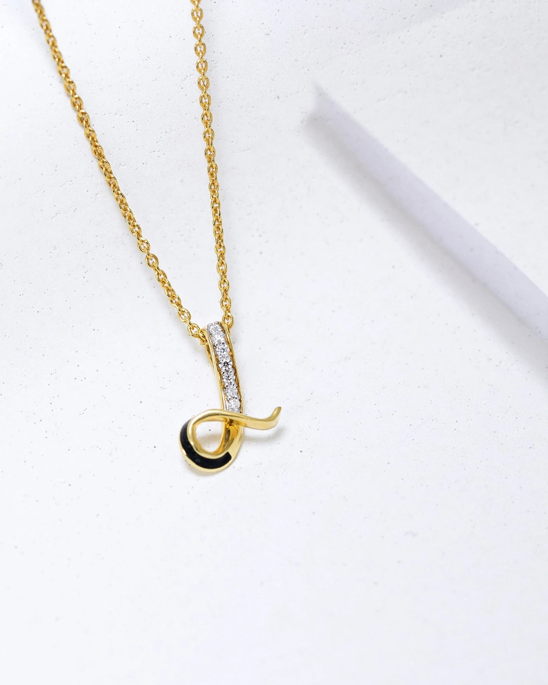 L Curl Necklace