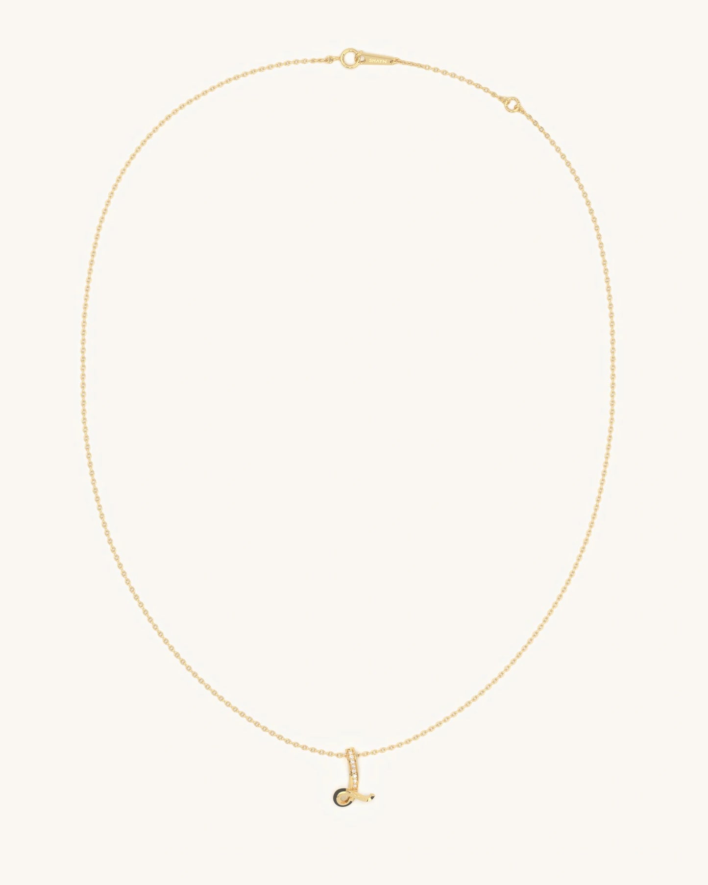 L Curl Necklace