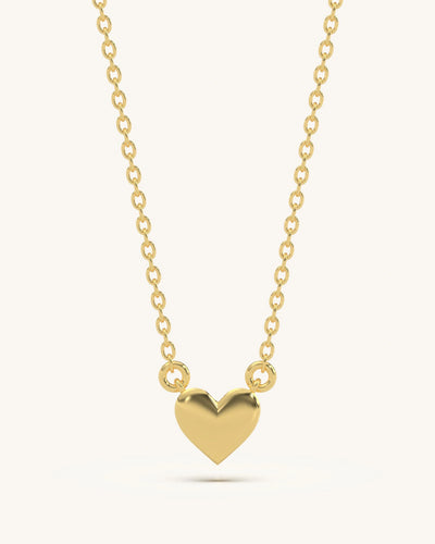 Gold Vermeil  Sterling  Silver Heart Necklace