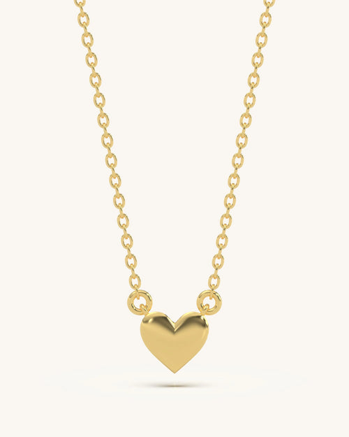 Gold Vermeil  Sterling  Silver Heart Necklace