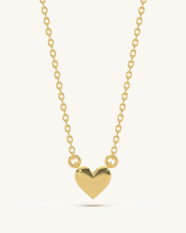 Gold Vermeil  Sterling  Silver Heart Necklace
