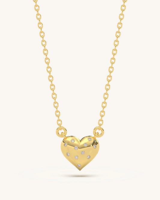 Dot Heart Necklace
