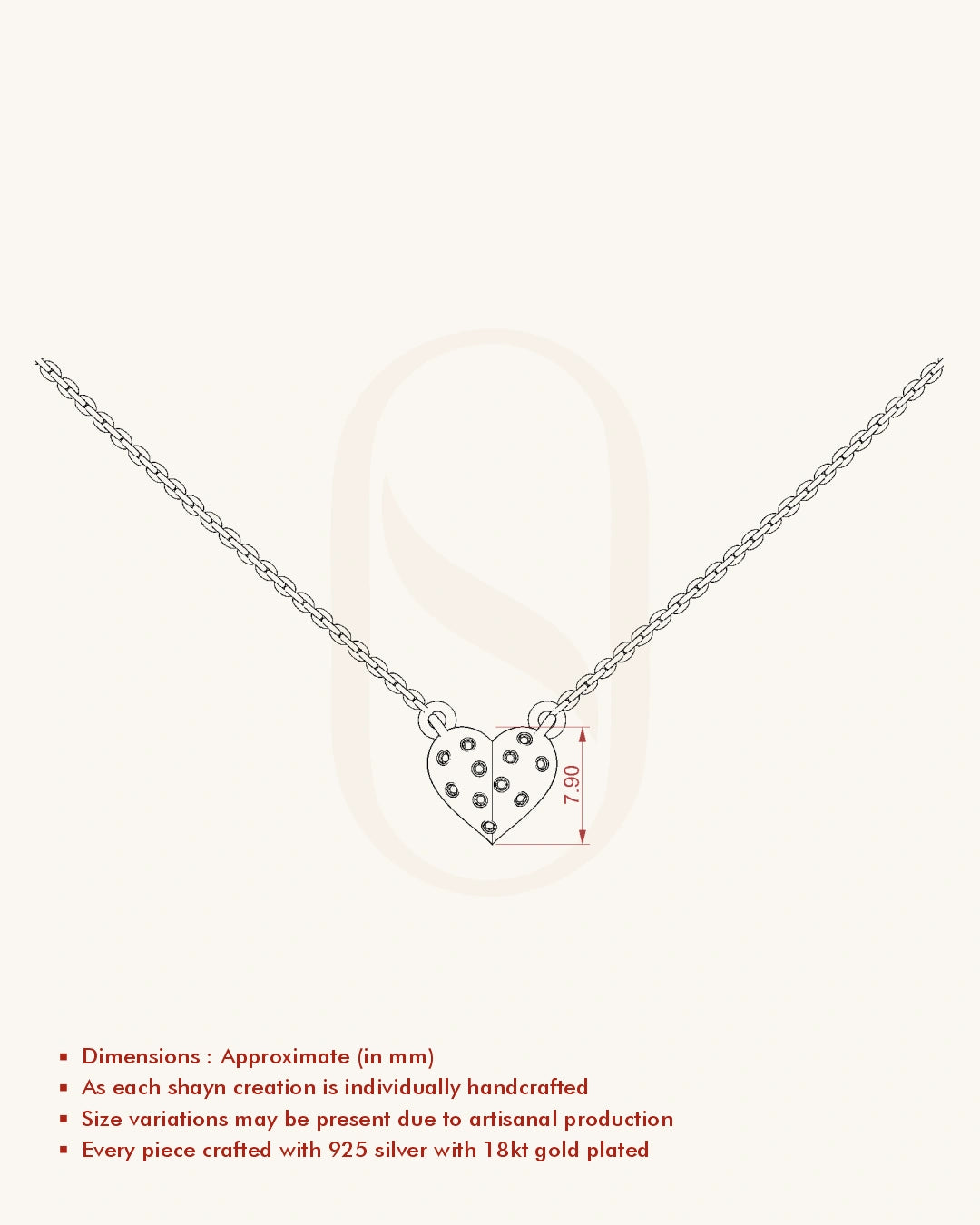 Dot Heart Necklace