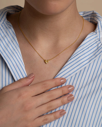 Textured Heart Necklace