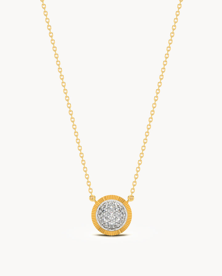 Textured Circle Necklace