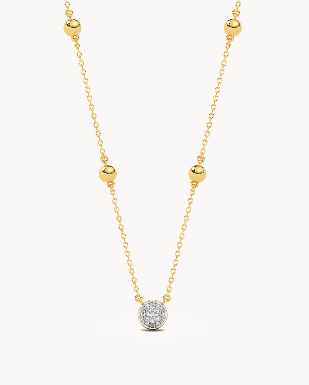 Beaded Moissanite Necklace