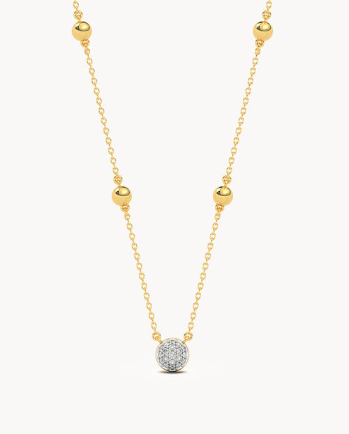 Beaded Moissanite Necklace