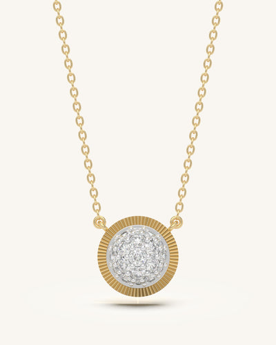 Textured Circle Necklace