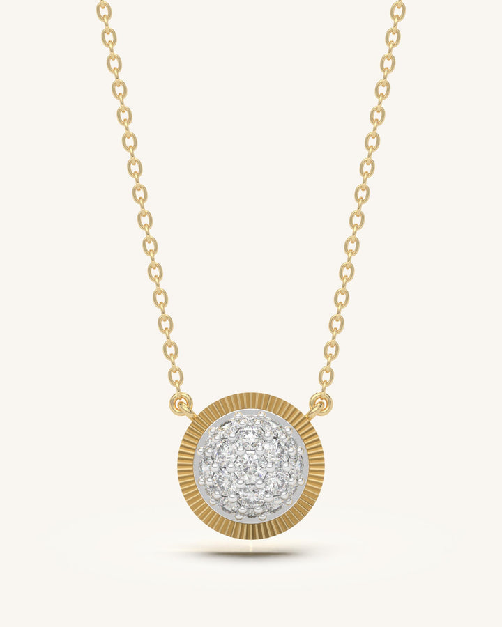 Textured Circle Necklace