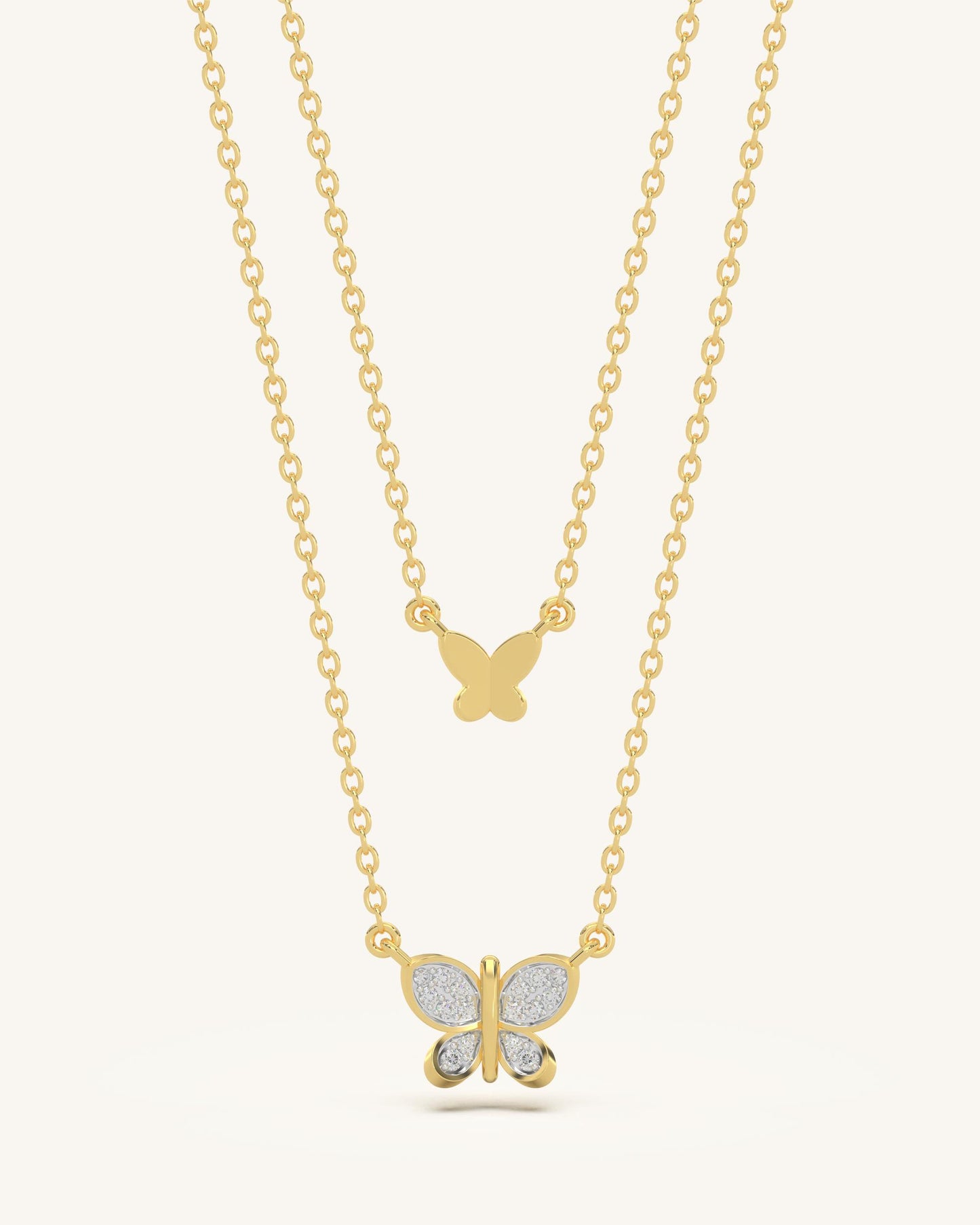 Layered Butterfly Necklace