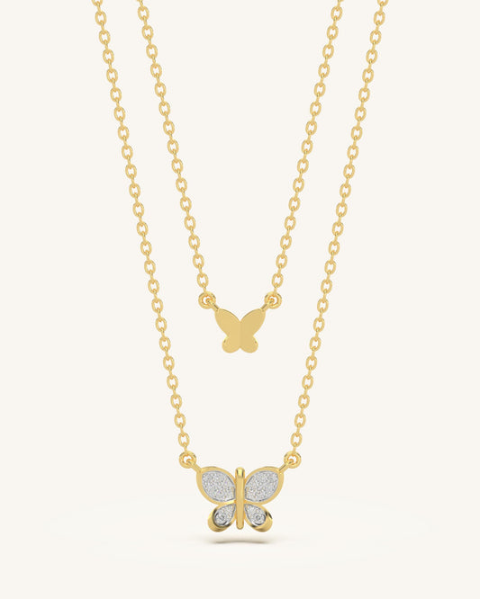 Layered Butterfly Necklace