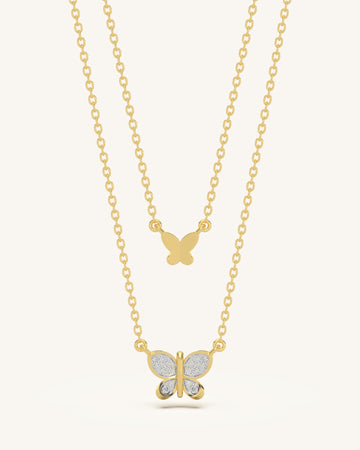 Layered Butterfly Necklace