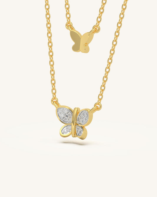 Layered Butterfly Necklace