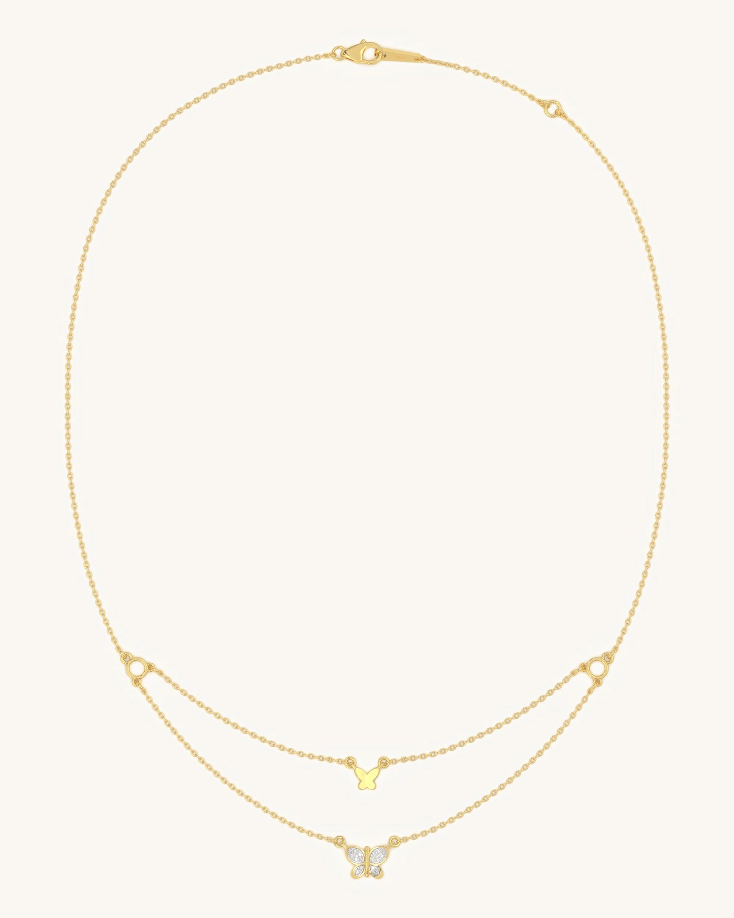2 Layer Butterfly Necklace