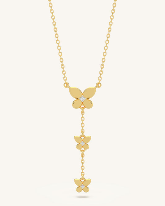 Butterfly Drop Necklace