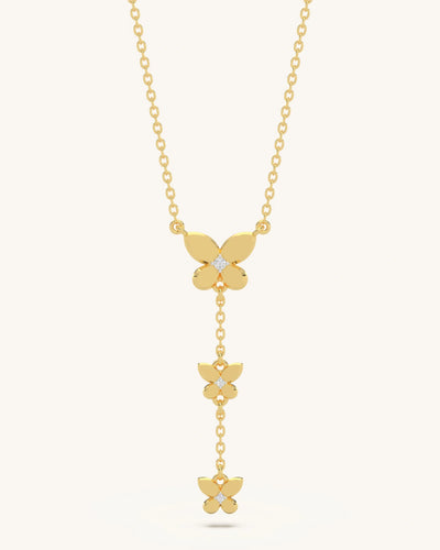 Butterfly Drop Necklace