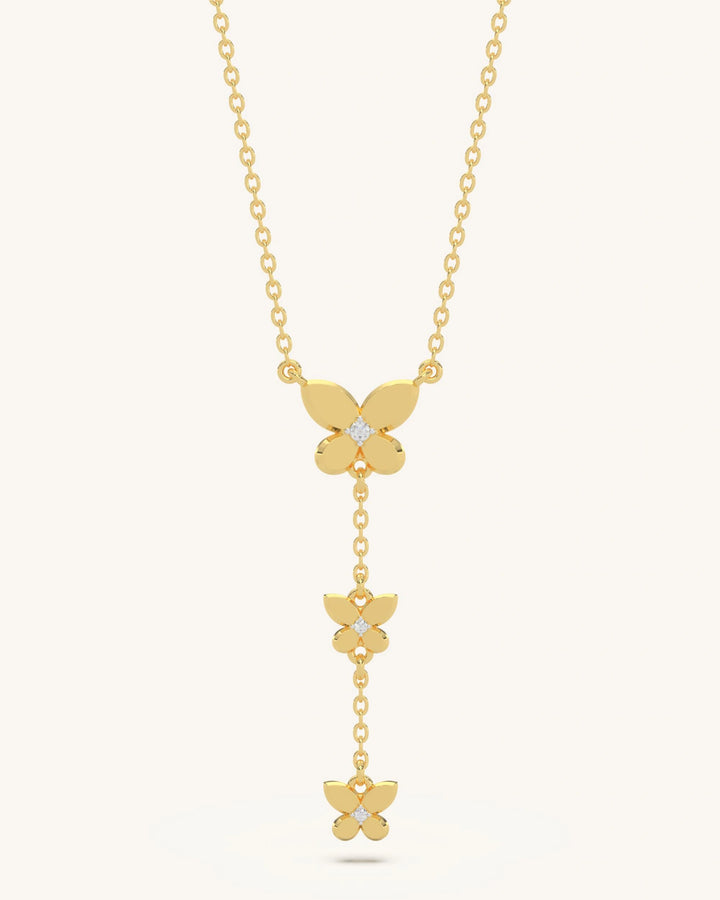 Butterfly Drop Necklace