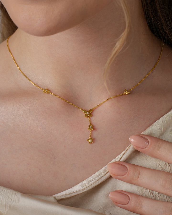 Butterfly Drop Necklace