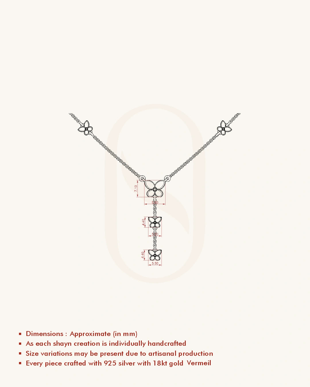 Butterfly Drop Necklace