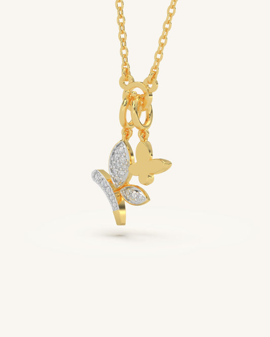 Branch Butterfly Necklace