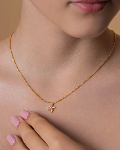 Diagonal Butterfly Necklace