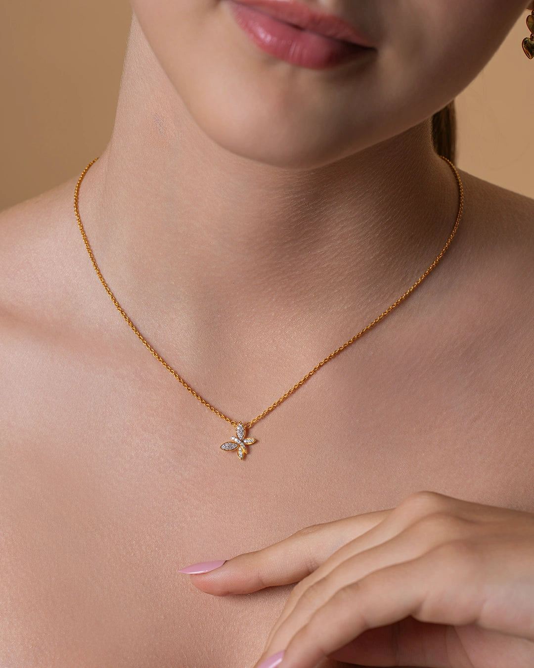 Diagonal Butterfly Necklace