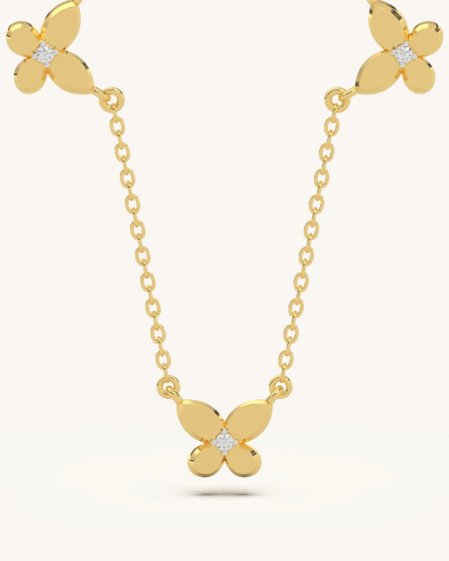 Petal Butterfly Necklace