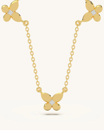 Petal Butterfly Necklace