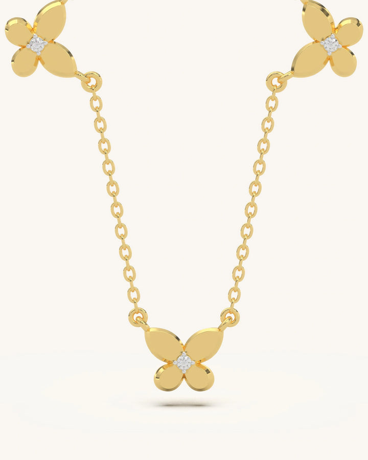 Petal Butterfly Necklace