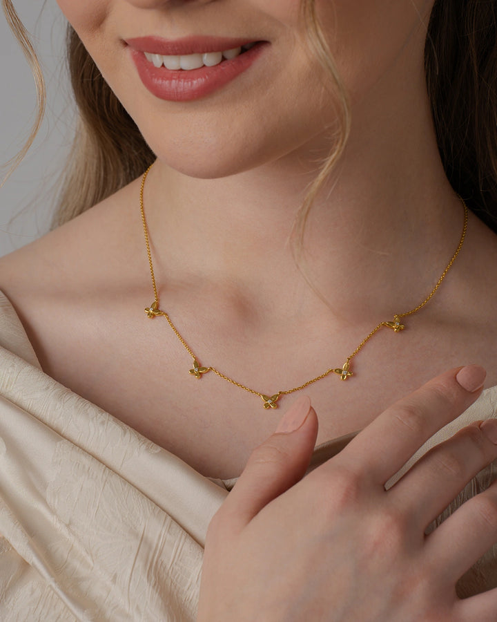 Petal Butterfly Necklace