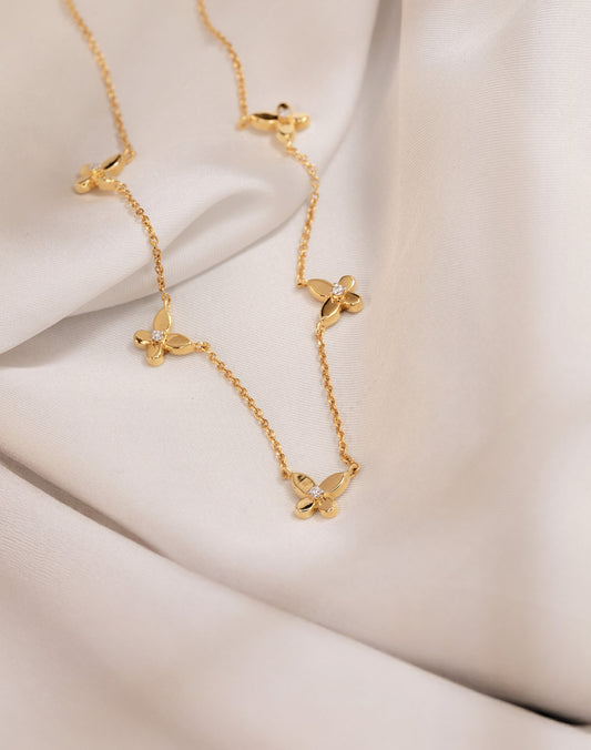 Petal Butterfly Necklace