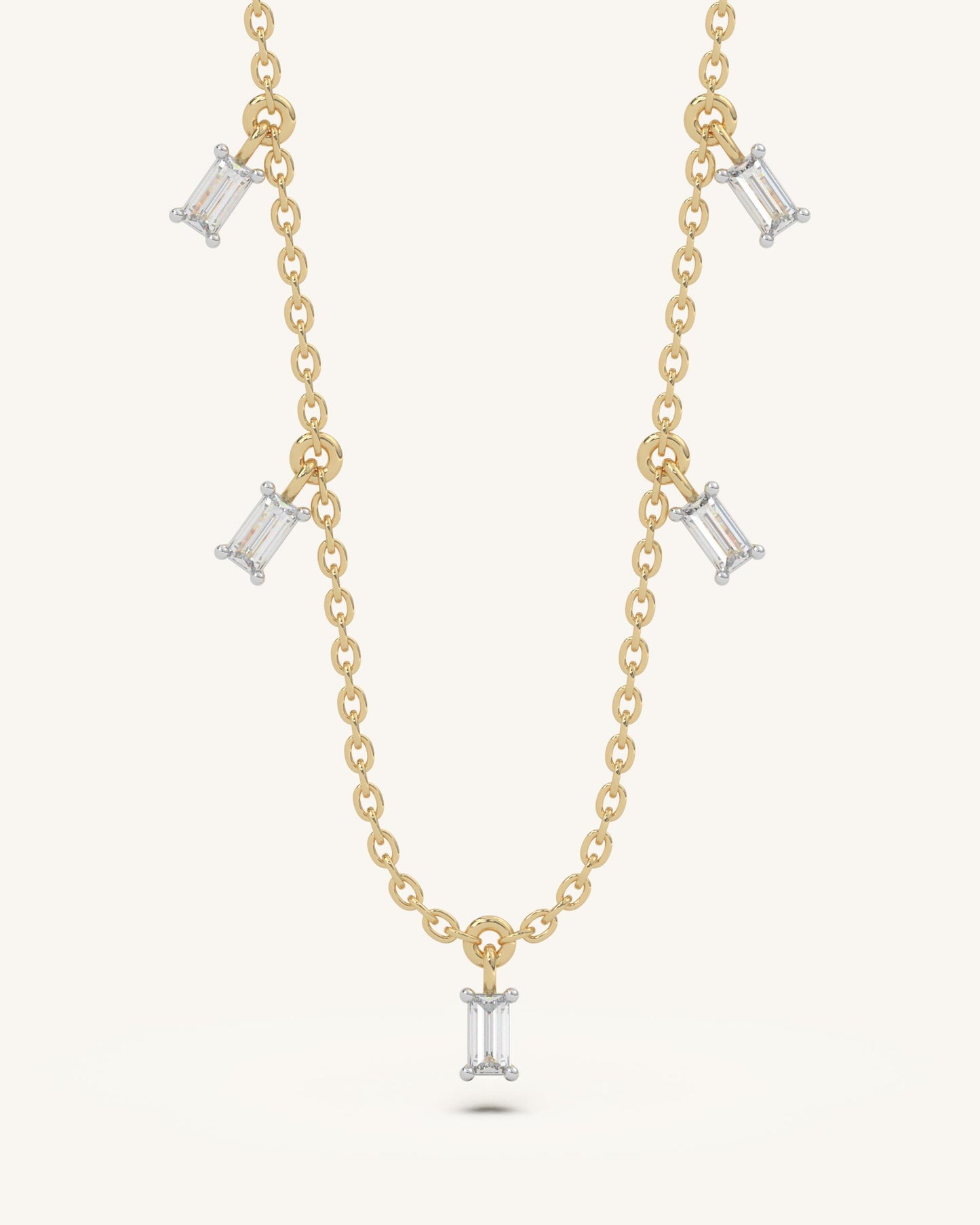 Dangling Baguette Necklace