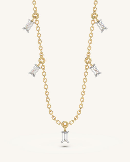 Dangling Baguette Necklace