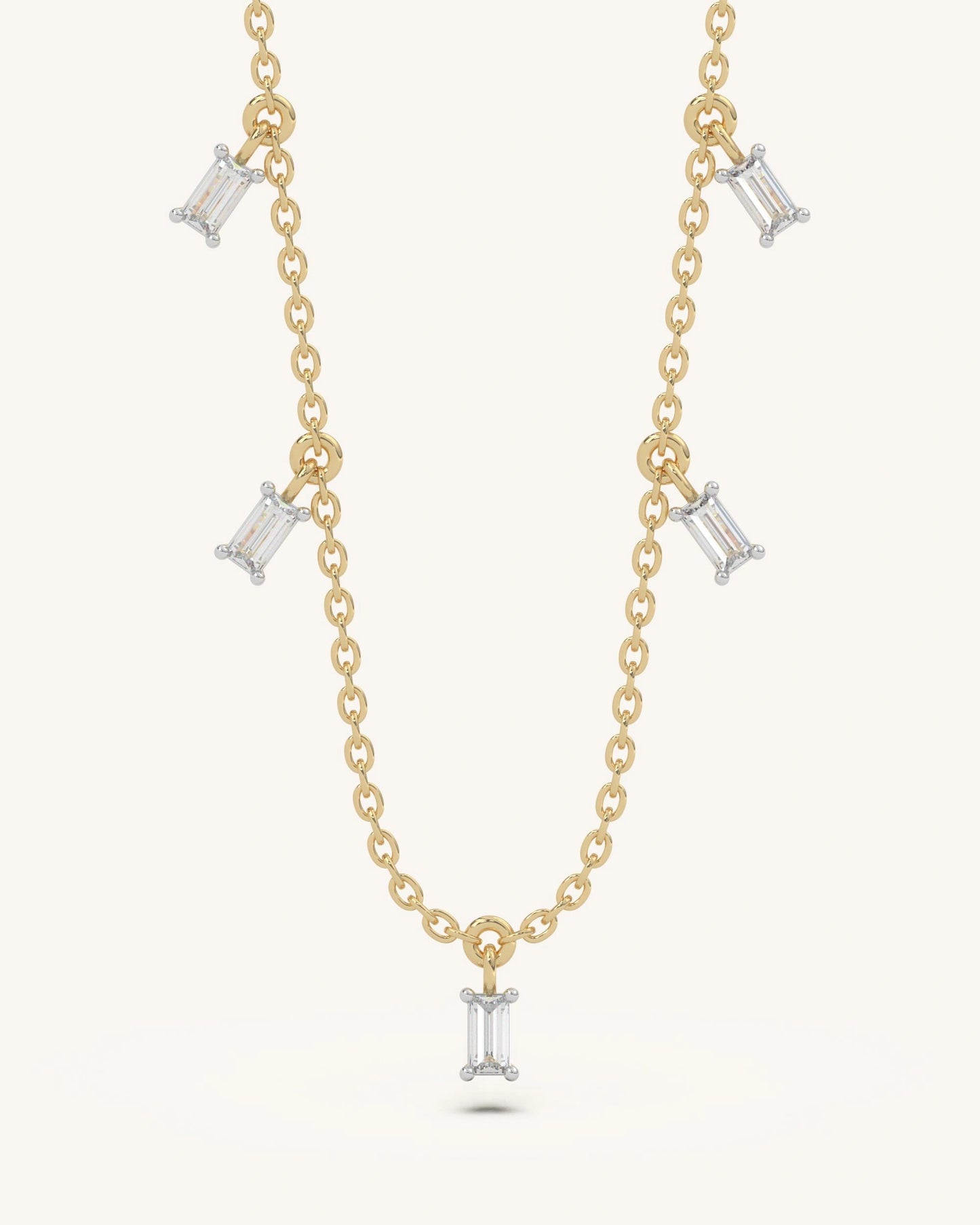 Dangling Baguette Necklace