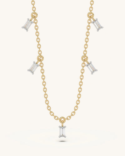 Dangling Baguette Necklace