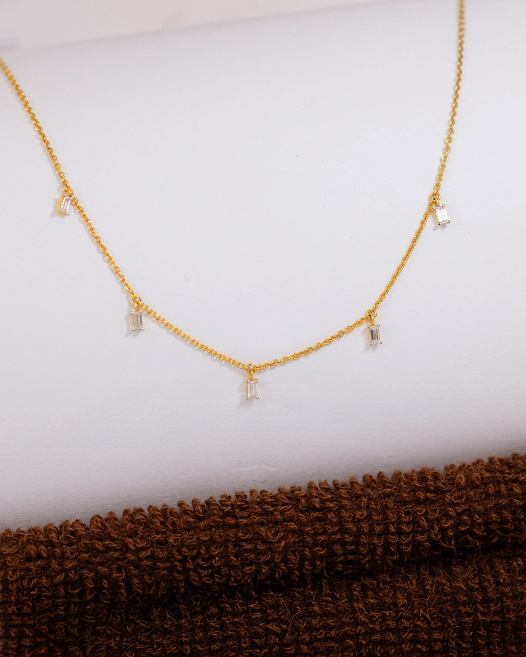 Dangling Baguette Necklace