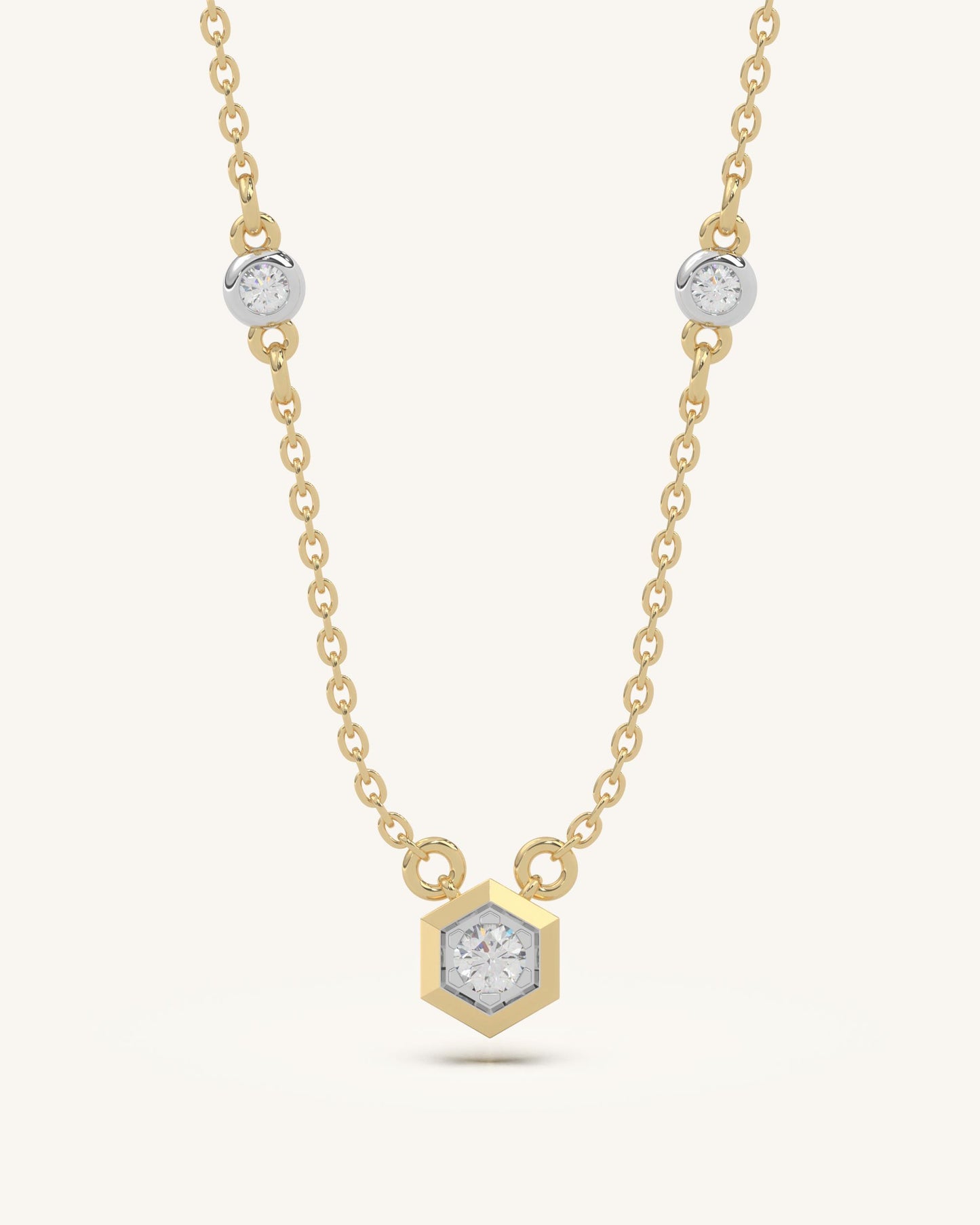 Hexagon Charm Necklace