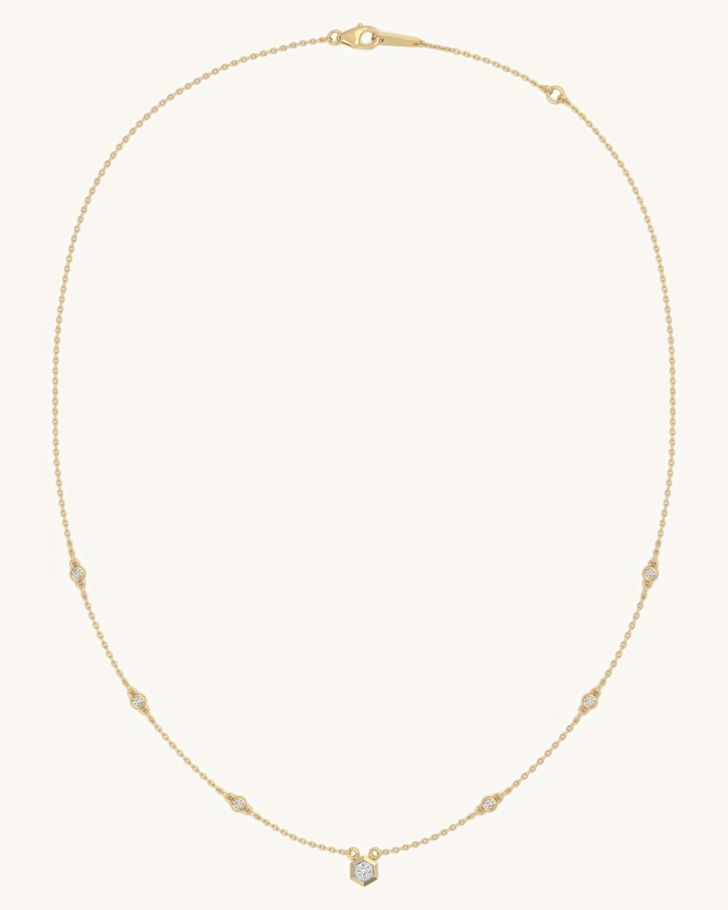Hexagon Charm Necklace