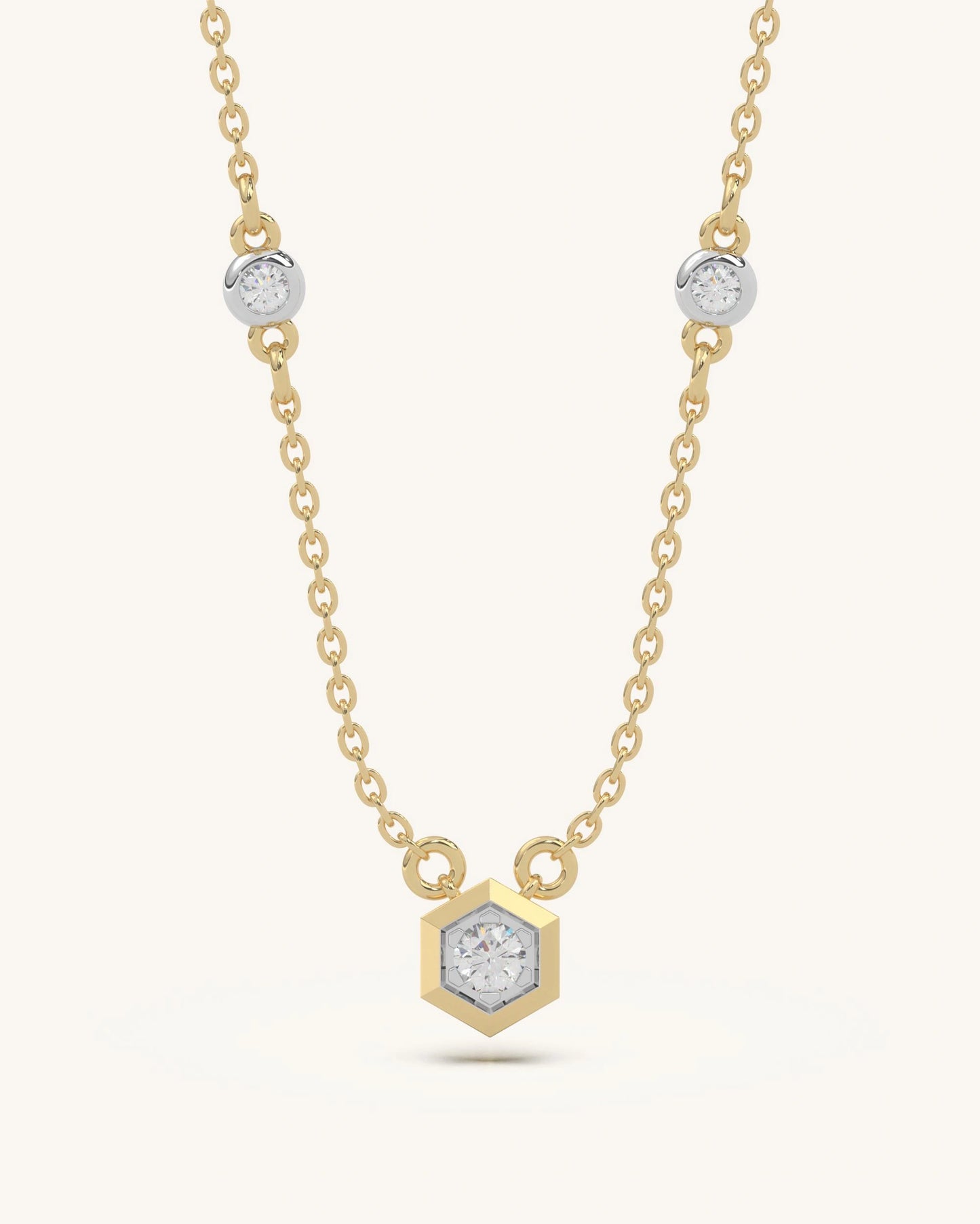 Hexagon Charm Necklace