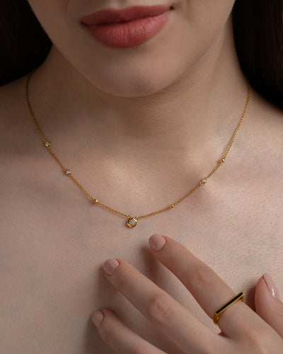 Hexagon Charm Necklace