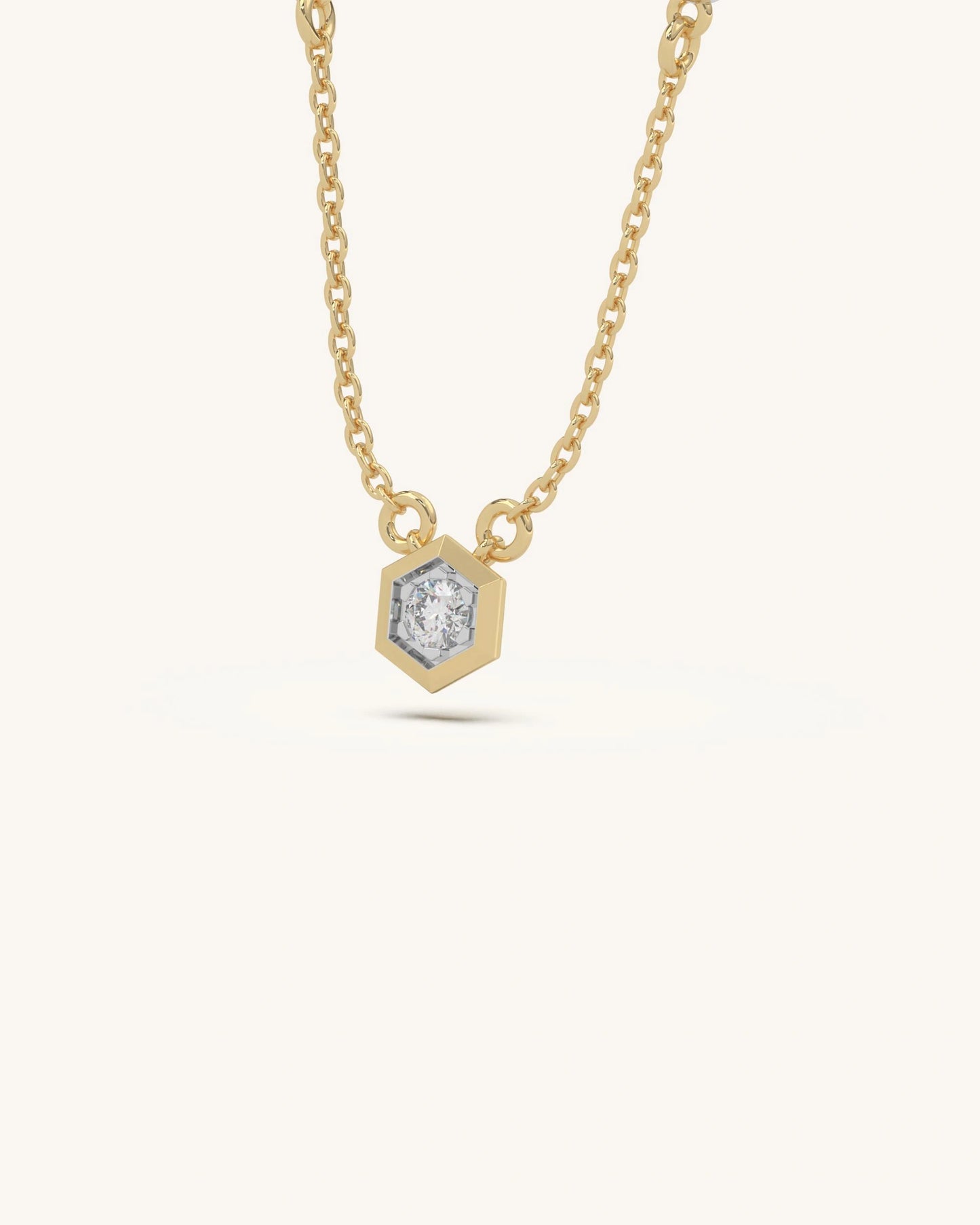Hexagon Charm Necklace