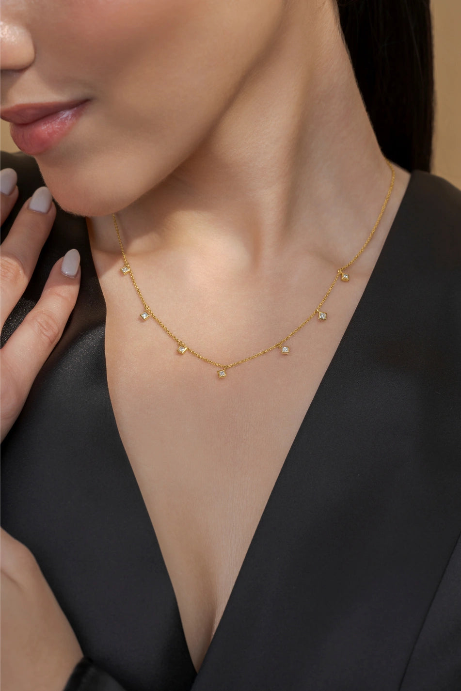 Square Drop Necklace