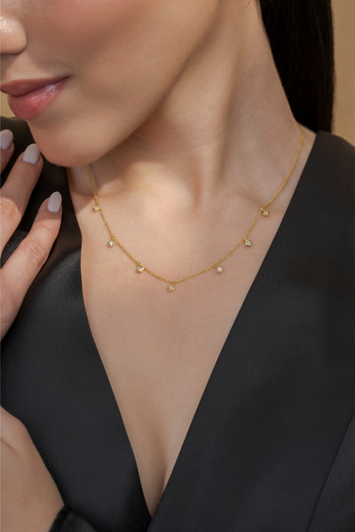 Square Drop Necklace