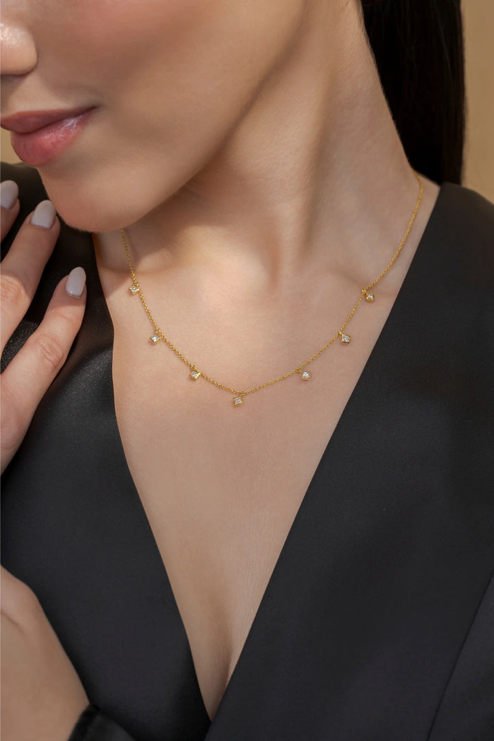 Square Drop Necklace