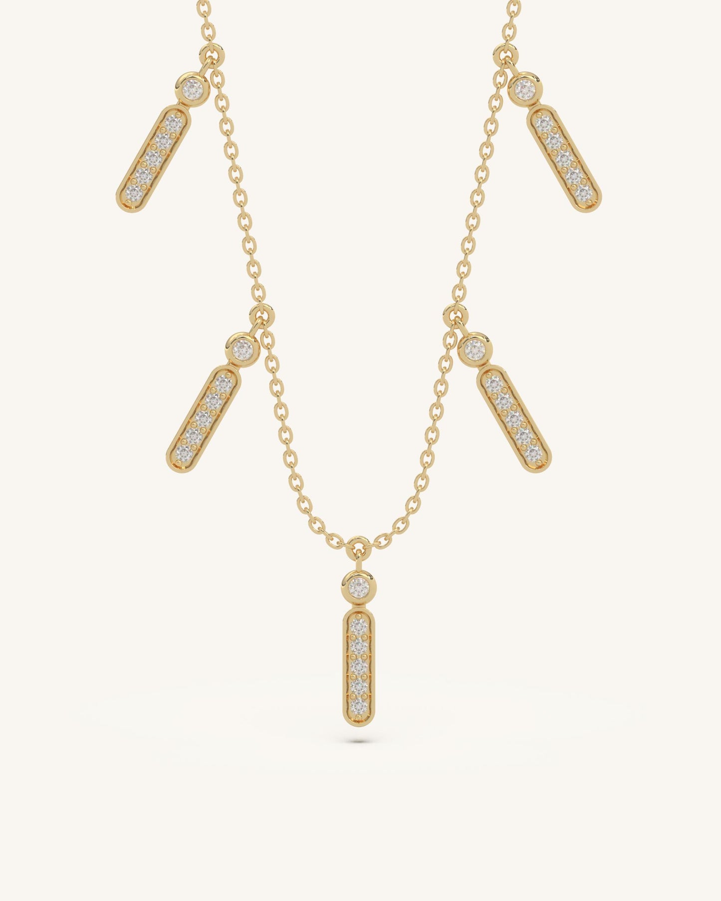 Rectangle Cluster Necklace