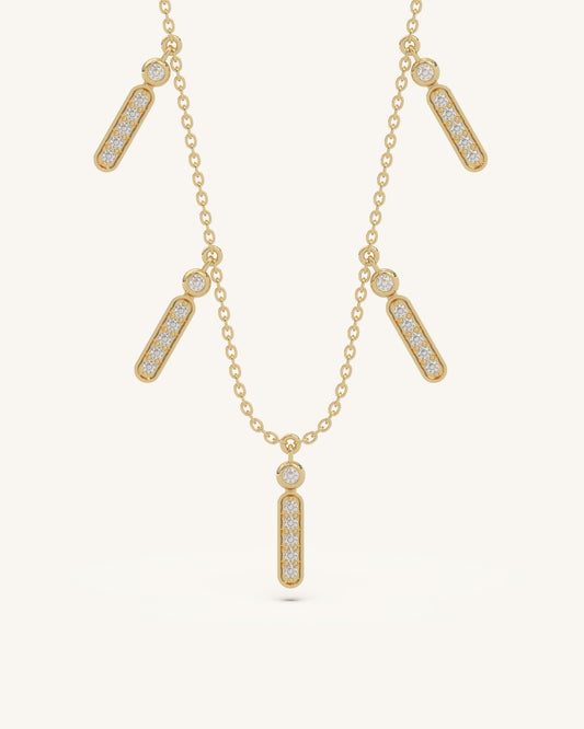 Rectangle Cluster Necklace