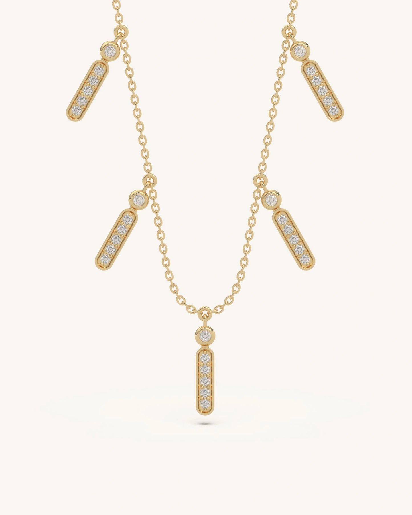 Rectangle Cluster Necklace