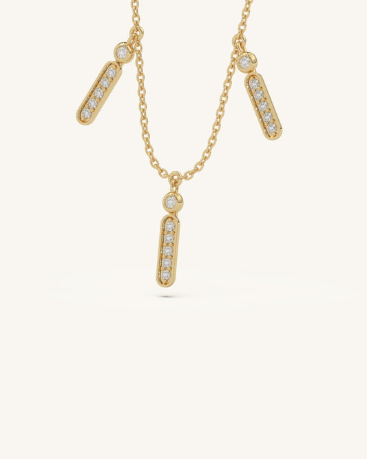 Rectangle Cluster Necklace