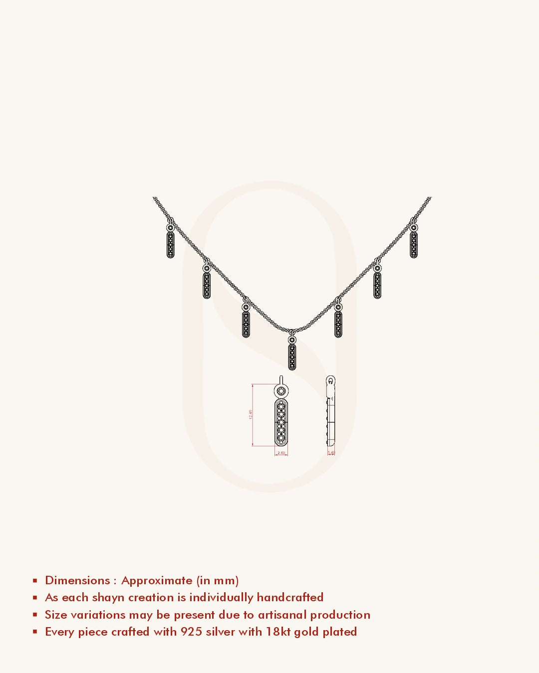 Rectangle Cluster Necklace